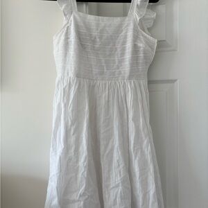 Francesca's Collections White Ruffled Mini Dress